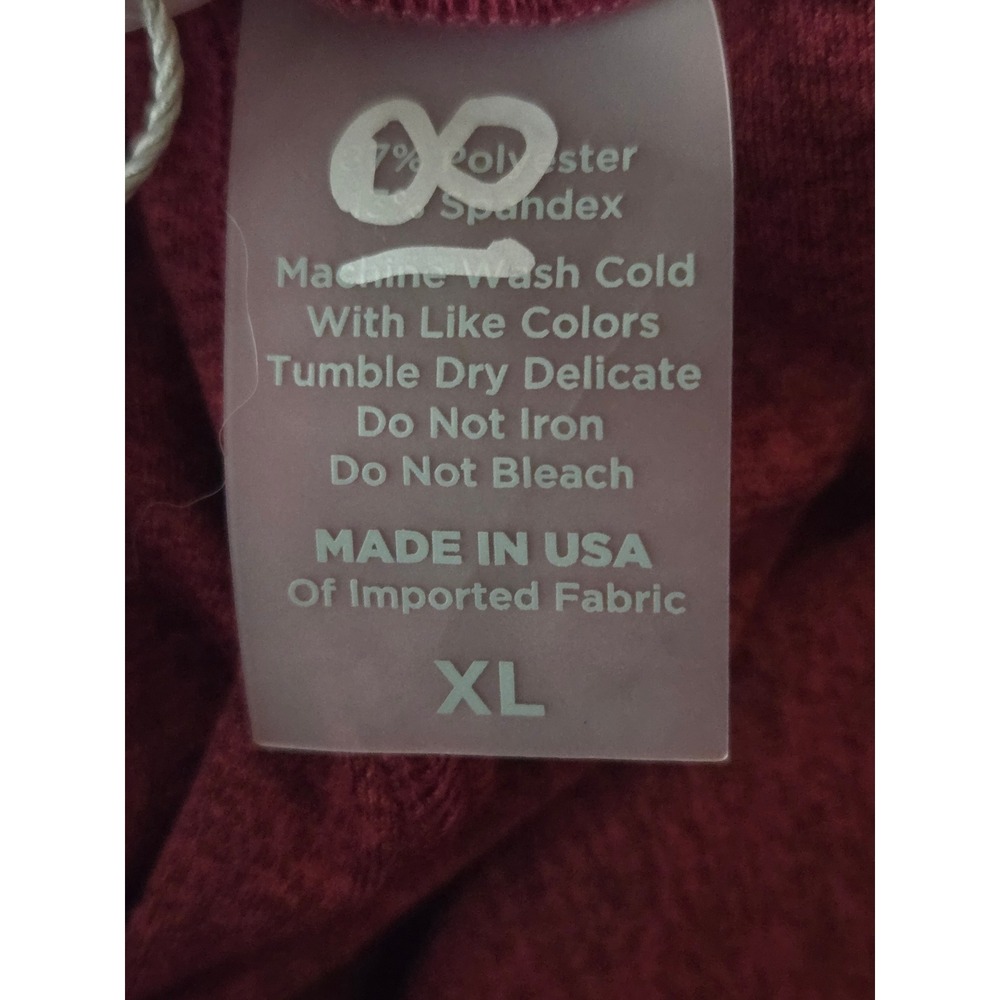 NWT Bombshell Sportswear leggings Women's size XL Red Scrunch 26" inseam Ruched - Picture 7 of 10
